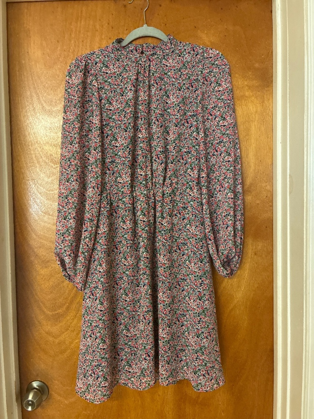 Biden High Neck (6L) Floral Print long sleeve Dress